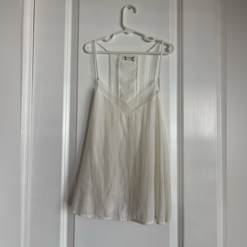 Free People Intimately Cream Slip Top with Spaghetti Straps